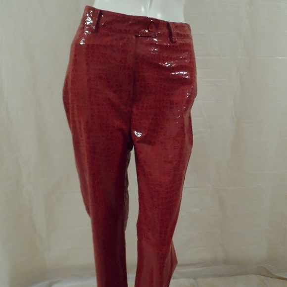 AMBIENTE HIGH-END PANTS FAUX LEATHER NWOT - Picture 2 of 2